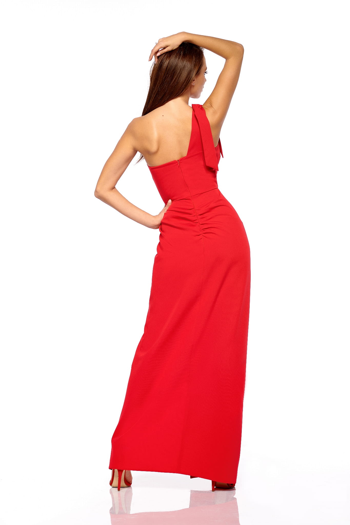 HERA RED - Długa suknia w kolorze czerwonym