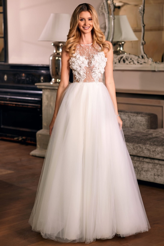 Suknia ślubna z dekoltem na plecach Boston 2