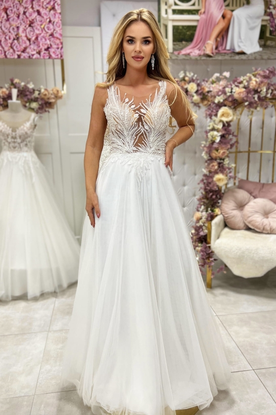 Suknia ślubna stella z koronką 2