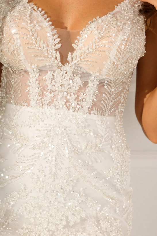 Suknia ślubna syrenka z tiulem  3