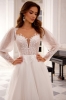 MADELAINE - suknia ślubna z rękawami tiulowymi 3