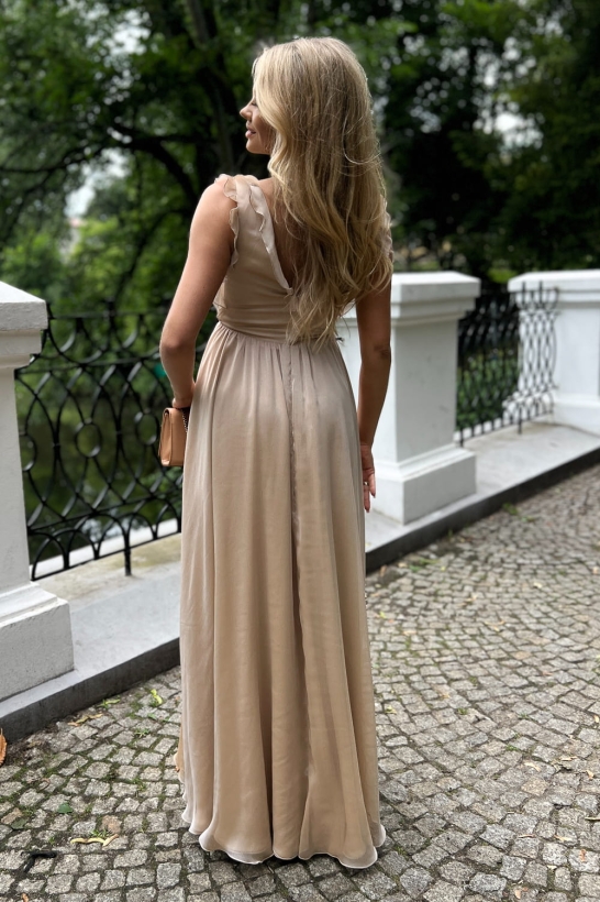 GABRIELA - Długa suknia z falbanami 5