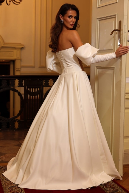 ISOLDE - suknia ślubna bufiaste rękawki 2